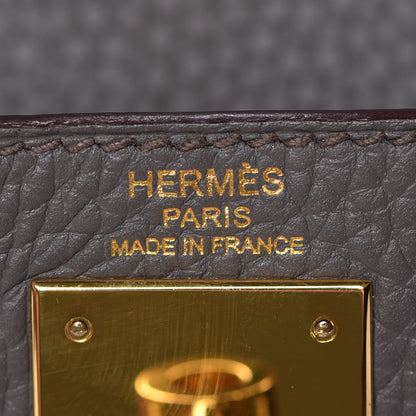 Hermes Taurillon Clemence Kelly Retourne 28 Etain 19 of 42