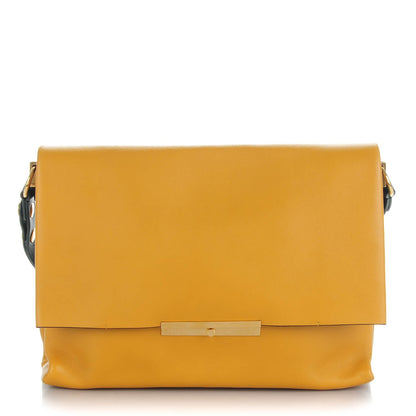 Celine Smooth Calfskin Blade Flap Mustard 1 of 7