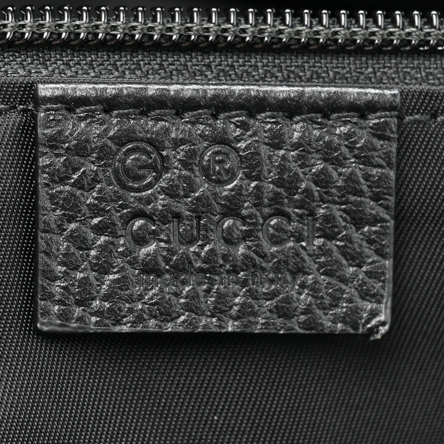 Gucci Nylon Monogram Dollar Calfskin Flat Messenger Bag Black 6 of 9