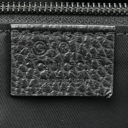 Gucci Nylon Monogram Dollar Calfskin Flat Messenger Bag Black 6 of 9