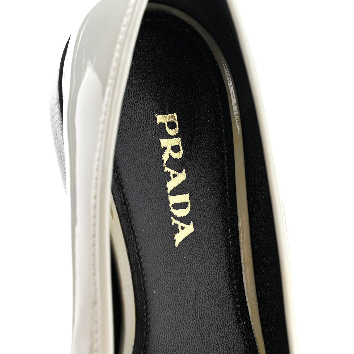 Prada Vernice Metal Triangle Logo 25mm Loafers 38 Granito 8 of 9