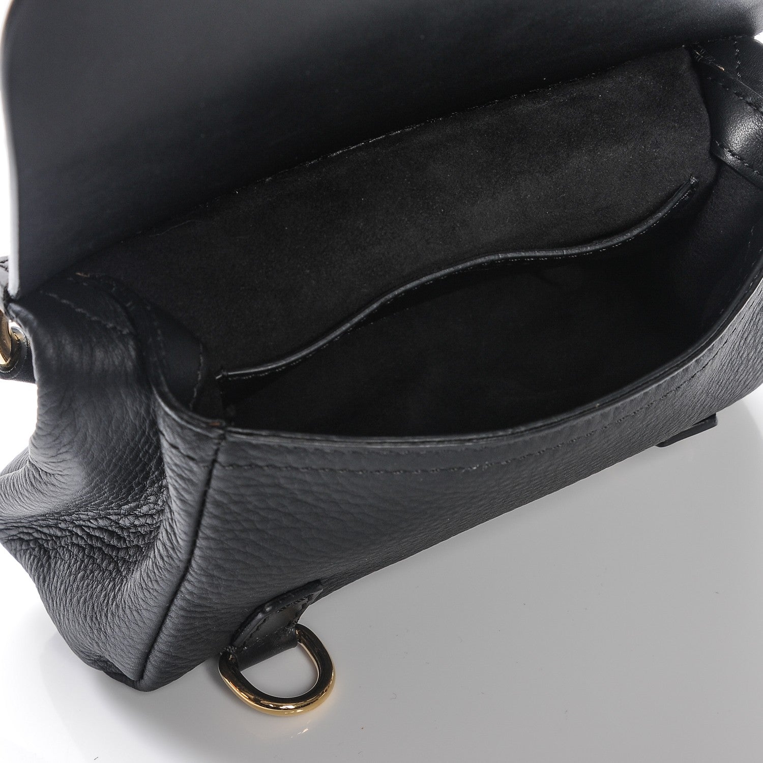 Burberry Calfskin Baby Bridle Saddle Bag Black 6 of 6