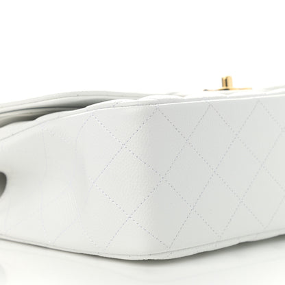 Chanel Caviar Quilted Jumbo Double Flap White 9 of 13