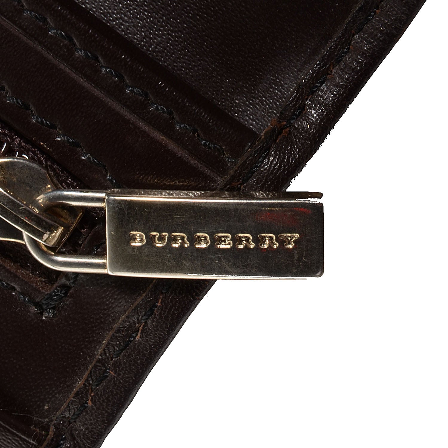 Burberry Haymarket Check Continental Wallet Brown 8 of 9