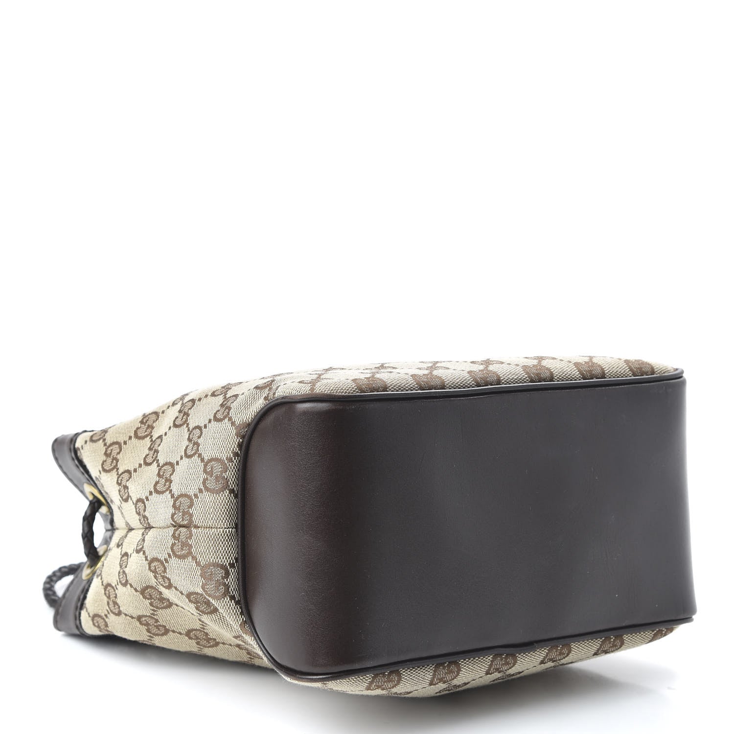 Gucci Monogram Woven Handle Tote Brown 4 of 10
