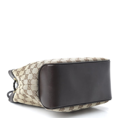 Gucci Monogram Woven Handle Tote Brown 4 of 10
