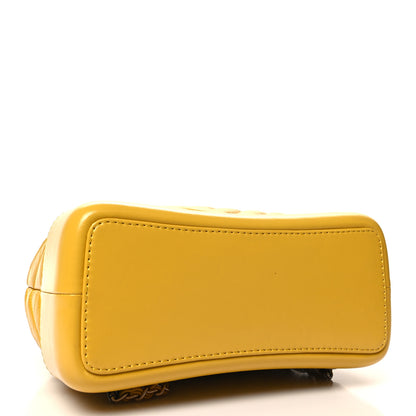 Chanel Aged Calfskin Chevron Quilted Small Gabrielle Backpack Yellow 4 of 11