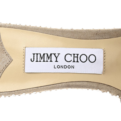 Jimmy Choo Satin Crystal Saeda 100 Pumps 40 Honey Gold 6 of 8
