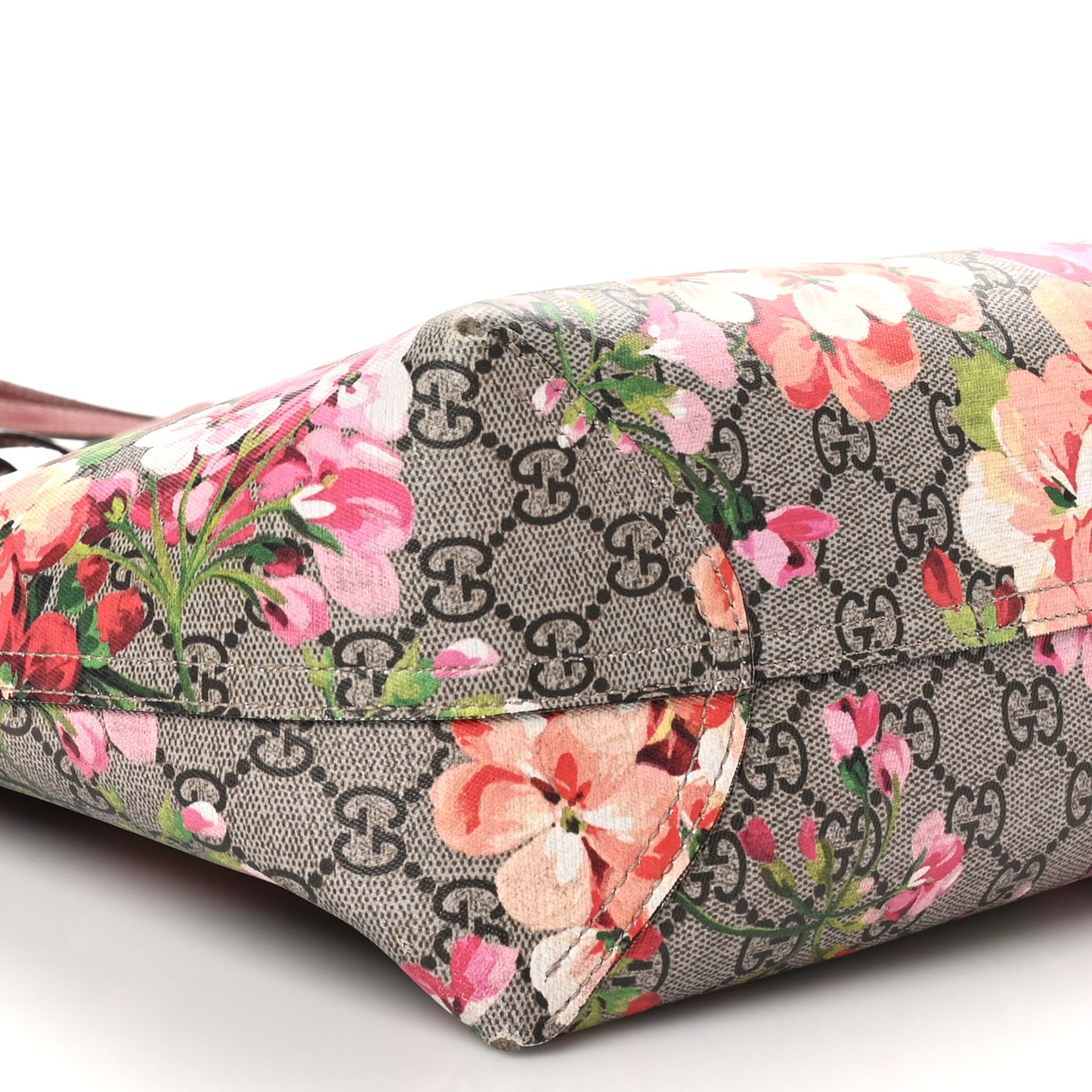 GG Supreme Monogram Blooms Medium Reversible Tote Beige Multicolor Dry Rose