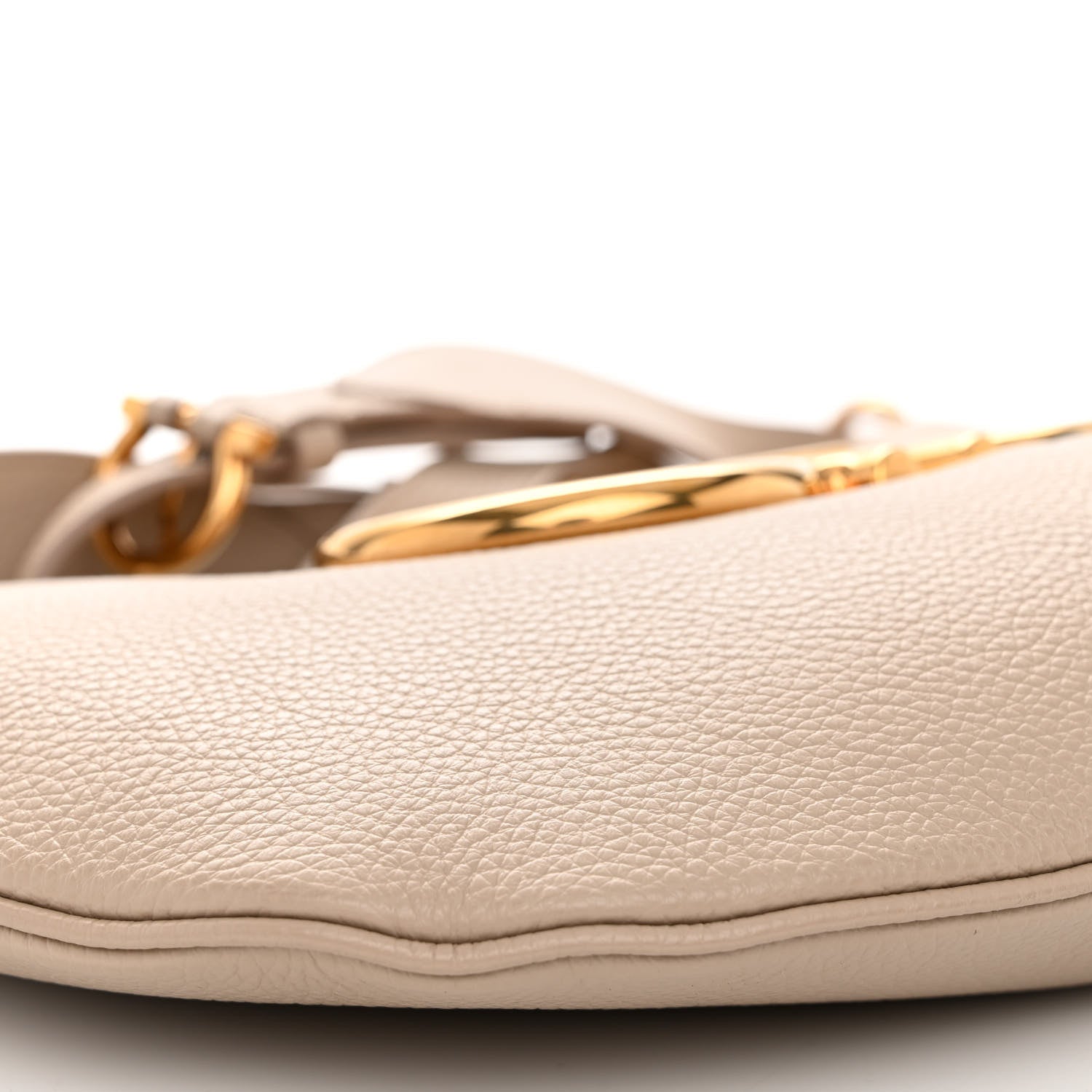 Salvatore Ferragamo Calfskin Maxi Gancio Shoulder Bag Daino 8 of 9