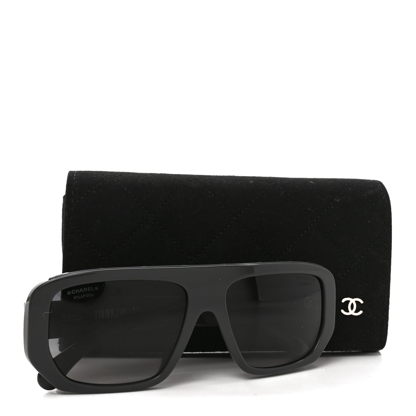 Acetate Shield Sunglasses 5556-A Grey