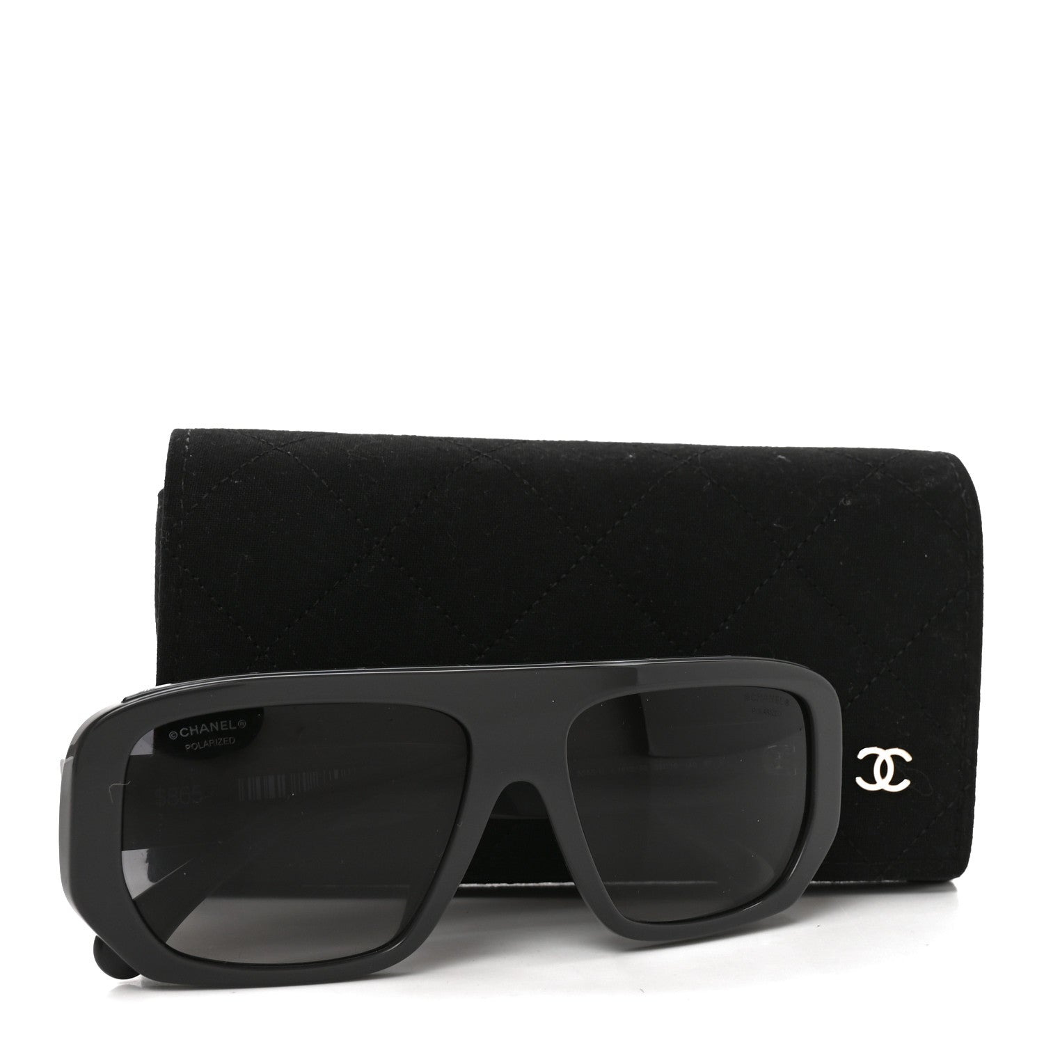 Chanel Acetate Shield Sunglasses 5556-A Grey 6 of 6