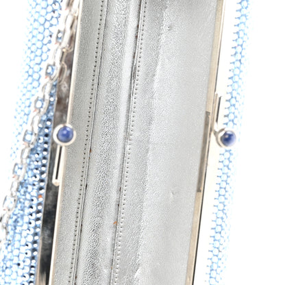 Judith Leiber Swarovski Crystal Minaudiere Clutch Blue 4 of 8