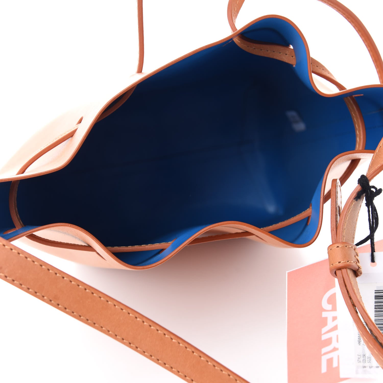 Mansur Gavriel Vegetable Tanned Calfskin Mini Bucket Bag Camello Azzurro 5 of 11