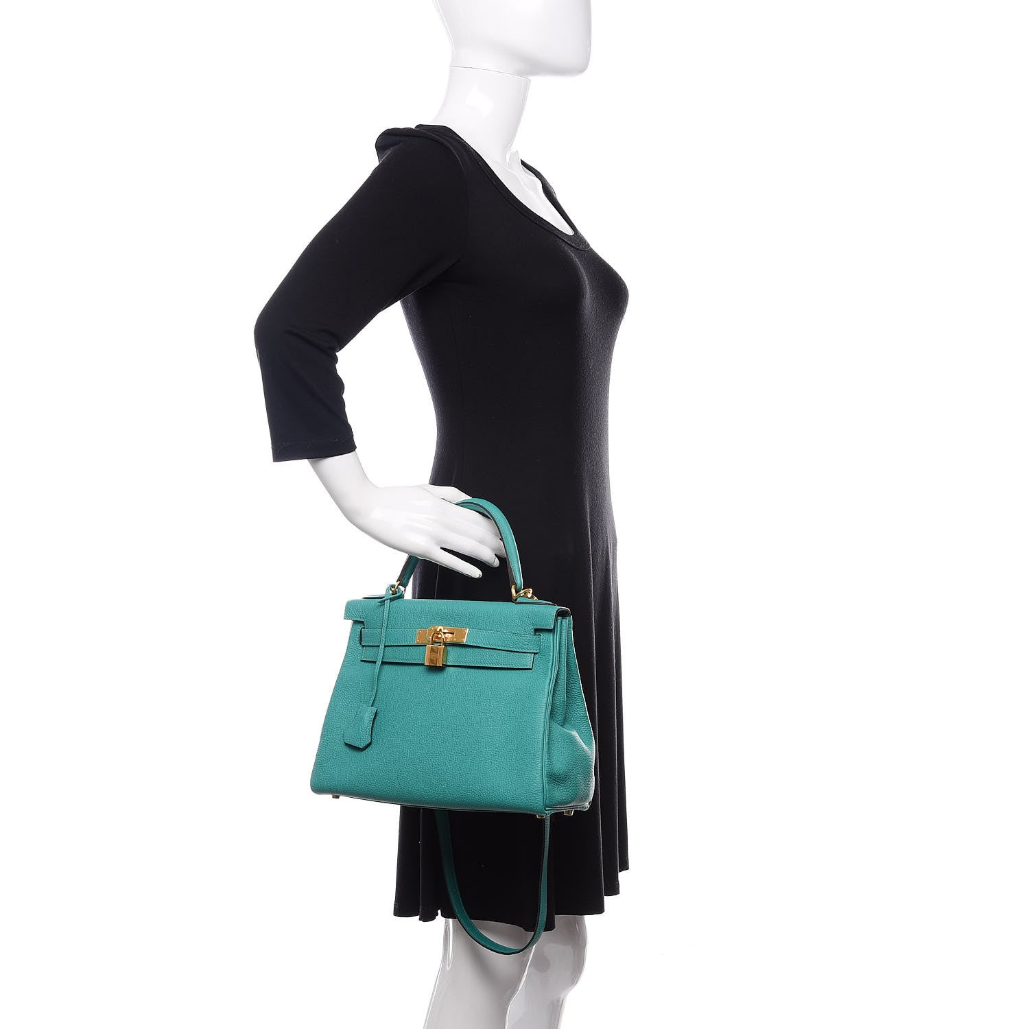 Hermes Togo Kelly Retourne 28 Vert Verone 3 of 9