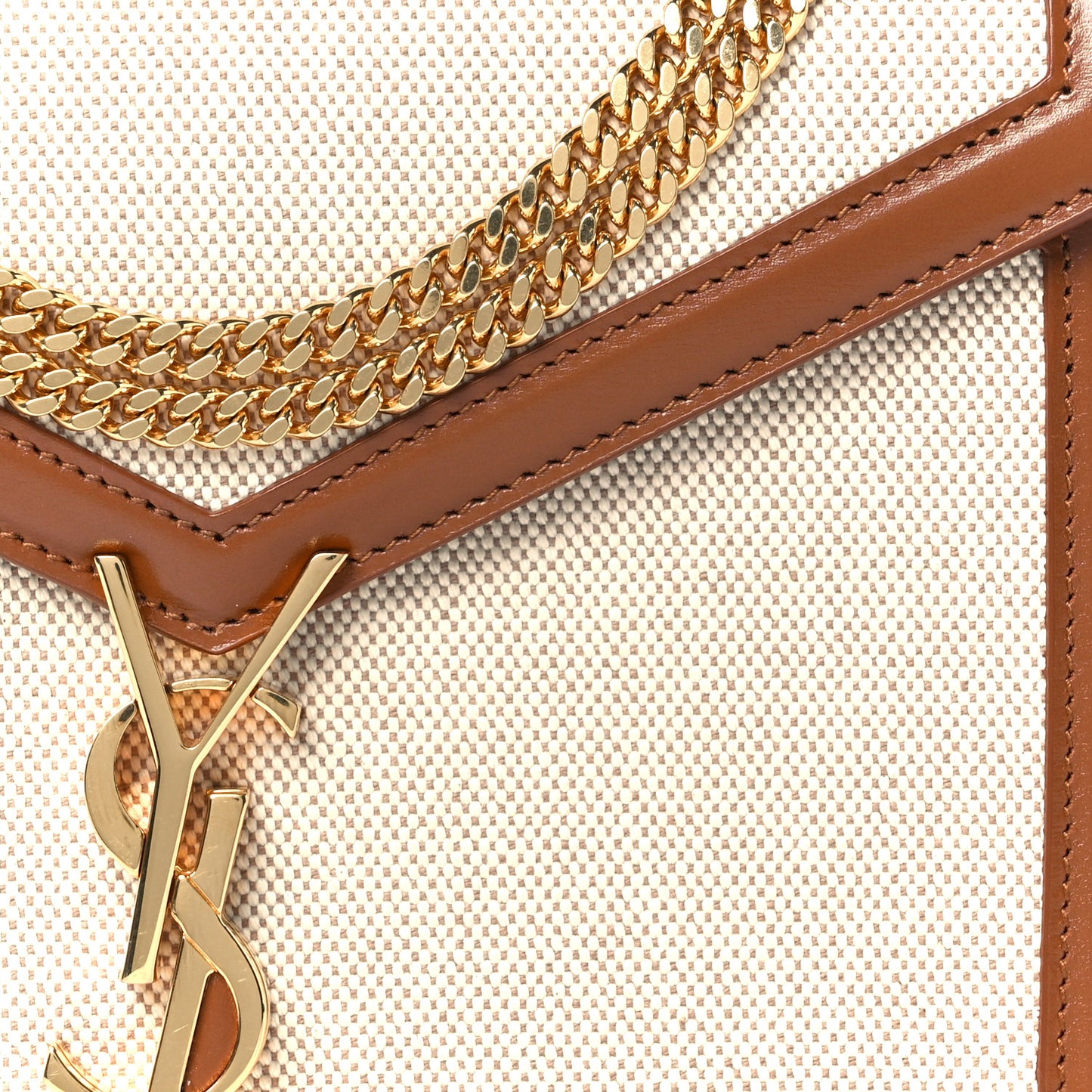 Canvas Calfskin Classic Monogram Cassandra Natural Beige Brick
