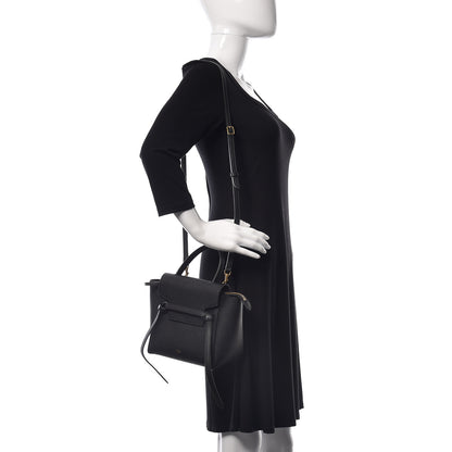 Celine Grained Calfskin Nano Belt Bag Black 2 of 9