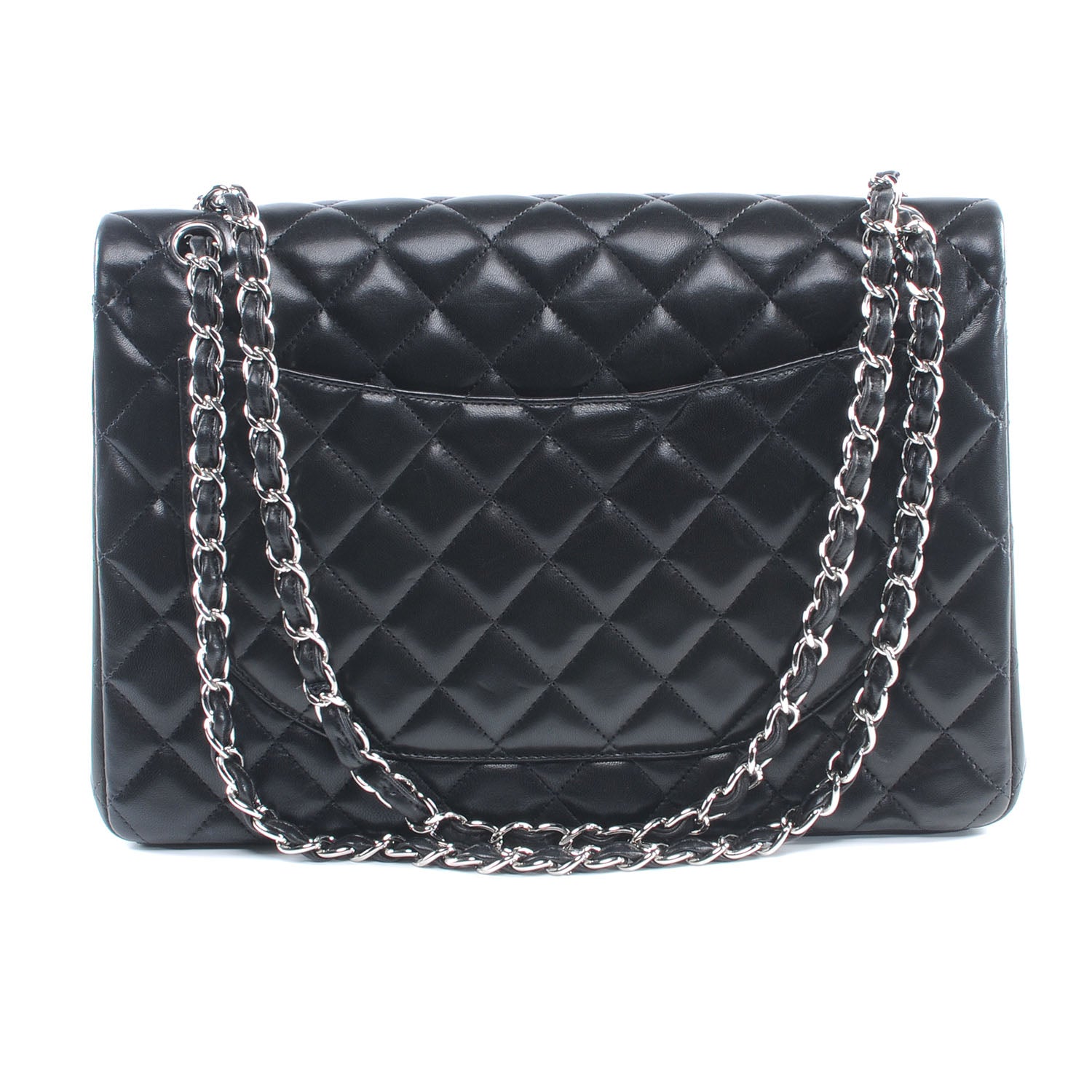 Chanel Lambskin Quilted Maxi Double Flap Black 3 of 8