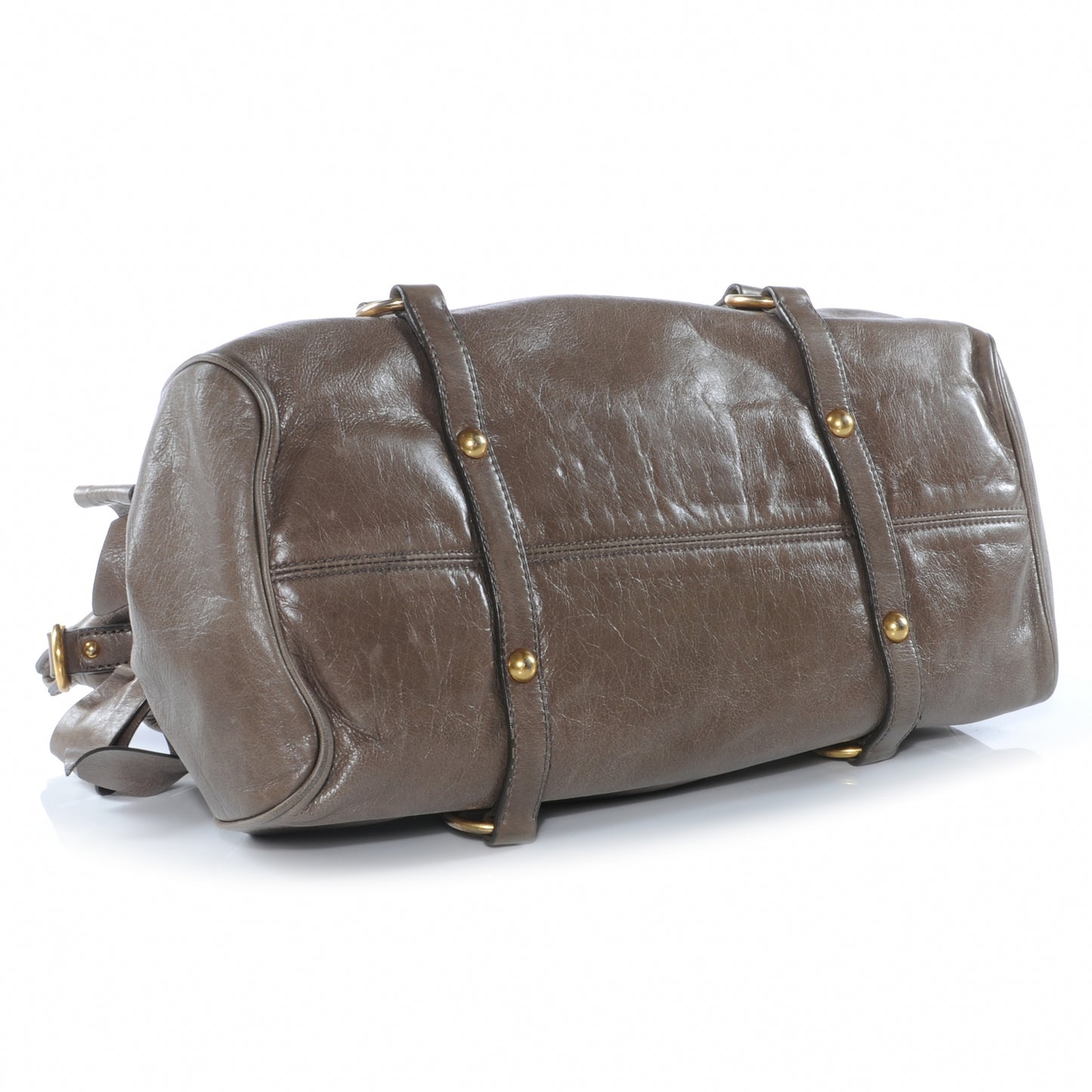 Leather Vitello Lux Bow Bag Fumo