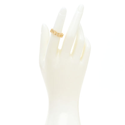 Gucci 18K Yellow Gold Diamond Flora Ring 50 5.5 2 of 5