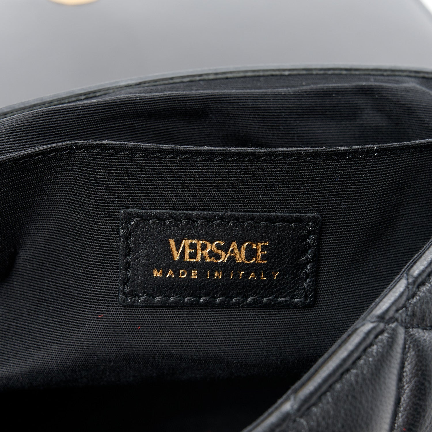 Versace Nappa Quilted La Medusa Chain Crossbody Black 6 of 11