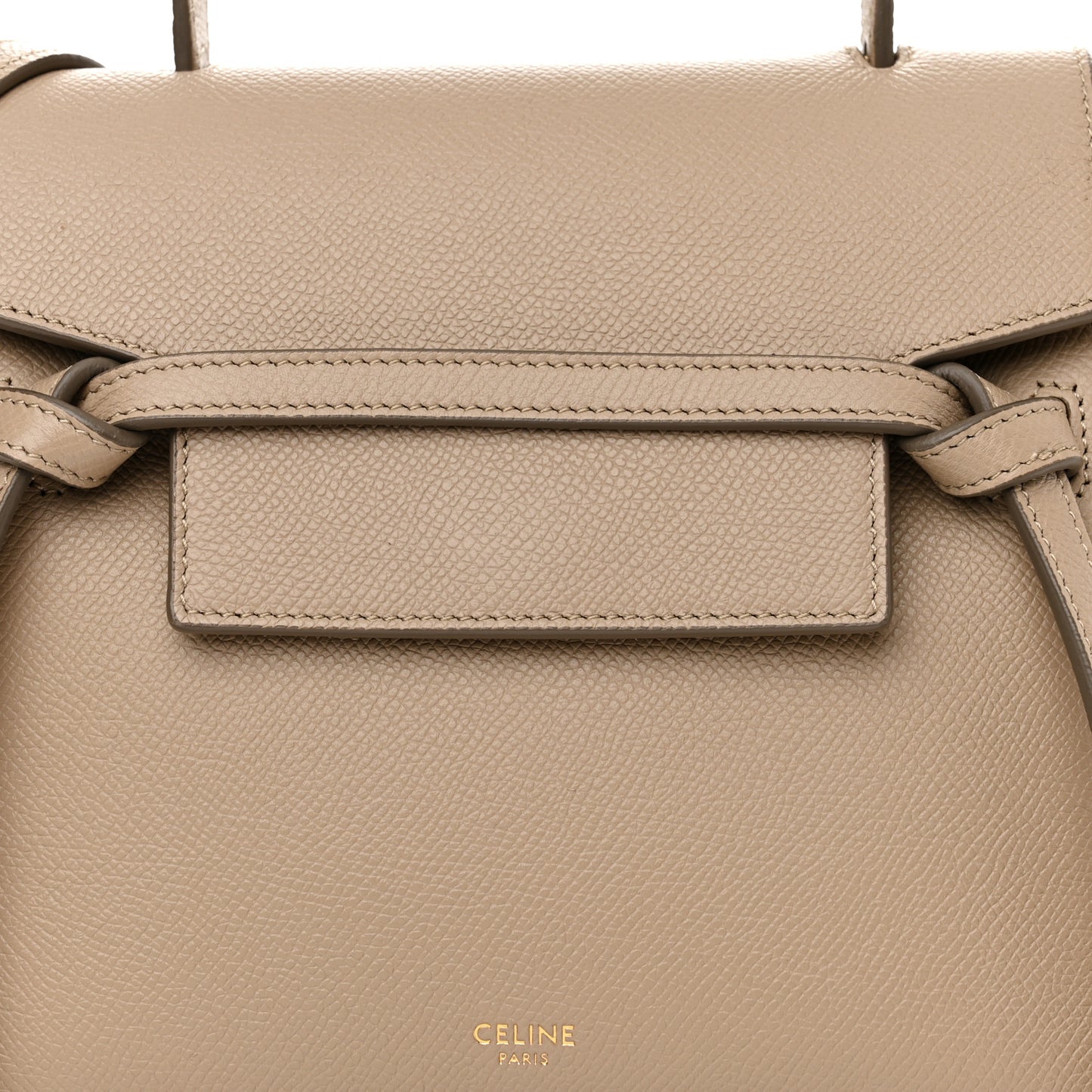 Grained Calfskin Nano Belt Bag Light Taupe