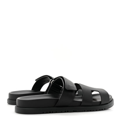 Hermes Calfskin Womens Chypre Sandals 38 Black 4 of 9