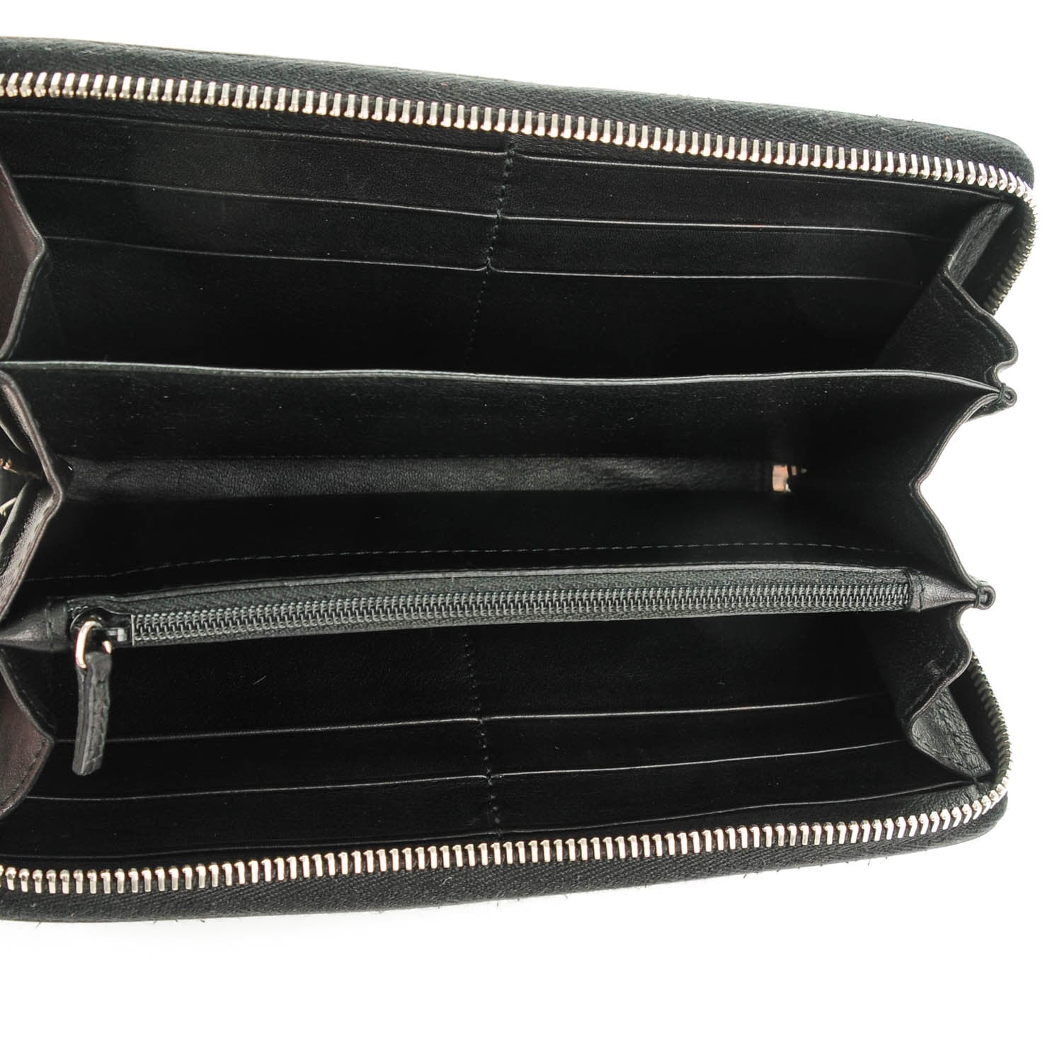 Gucci Guccissima Large Twins Zip Around Wallet Black 5 of 8