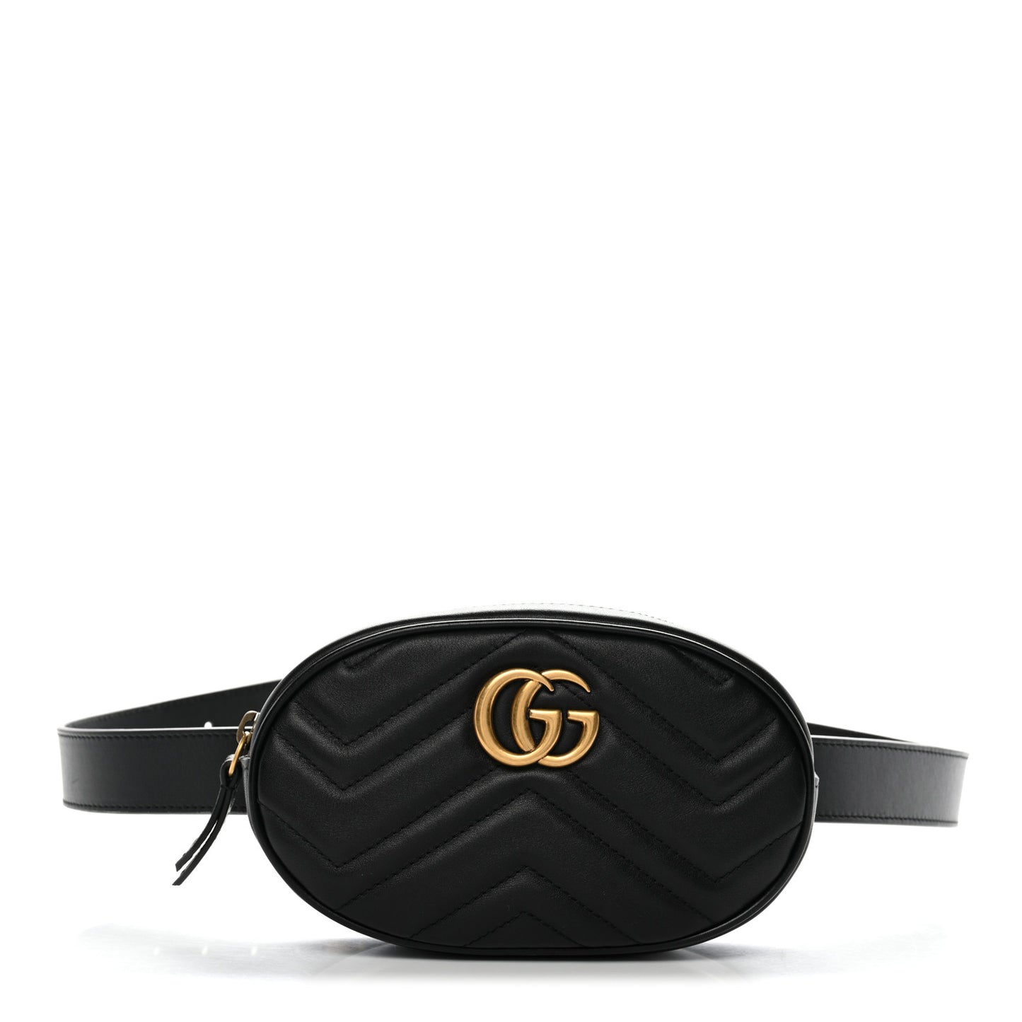 Calfskin Matelasse GG Marmont Belt Bag 95 38 Black