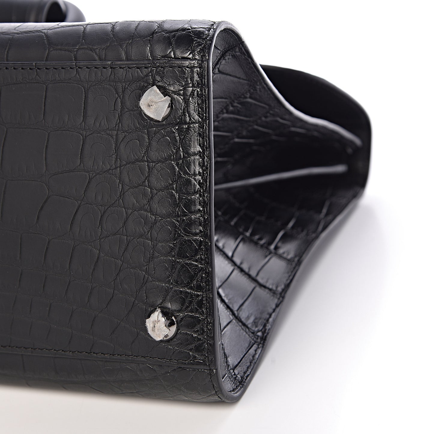 Matte Alligator MM Brillant Satchel Black