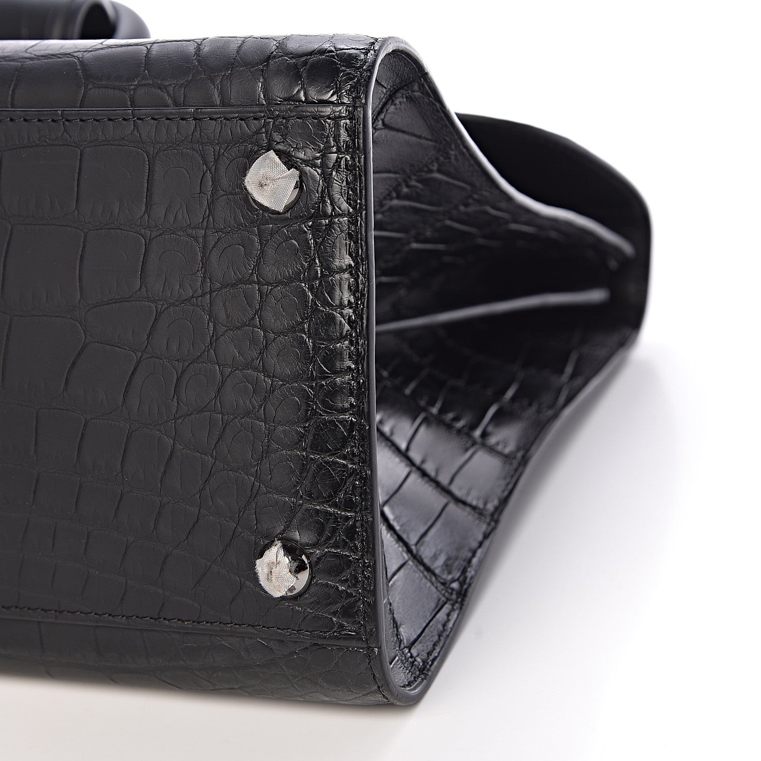 Delvaux Matte Alligator MM Brillant Satchel Black 10 of 11