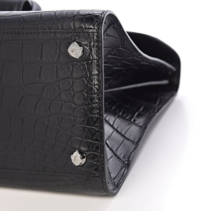 Delvaux Matte Alligator MM Brillant Satchel Black 10 of 11