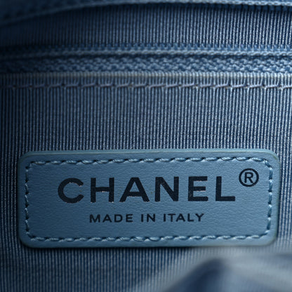 Chanel Iridescent Aged Calfskin Quilted Medium Gabrielle Hobo Blue 6 of 14