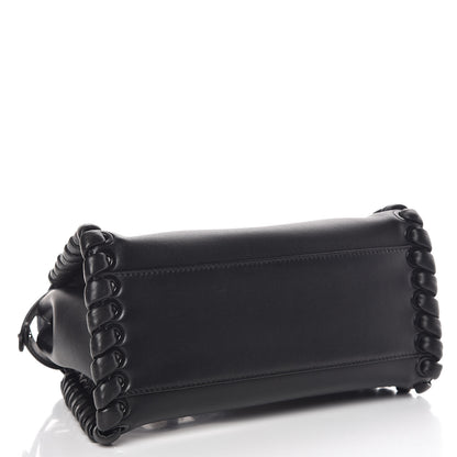 Fendi Nappa Lace Up Mini Peekaboo Iconic Satchel Black 4 of 10