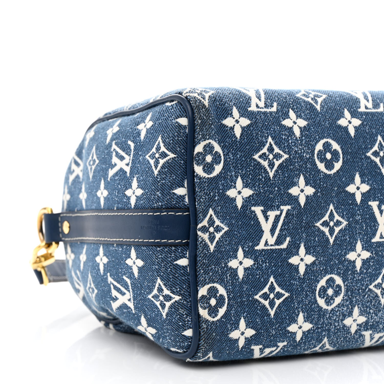 Louis Vuitton Monogram Jacquard Denim Speedy Bandouliere 25 Bleu 8 of 9