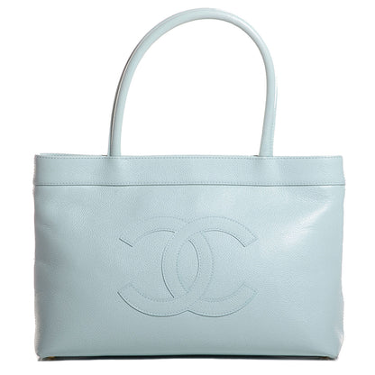 Chanel Caviar CC Tote Light Blue 1 of 7