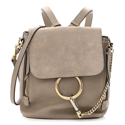 Chloe Suede Calfskin Small Faye Backpack Motty Grey 1 of 10