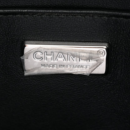 Chanel Satin Sequin Pearl Crystal Roller Skate Quilted Clutch With Chain Black Multicolor 6 of 11