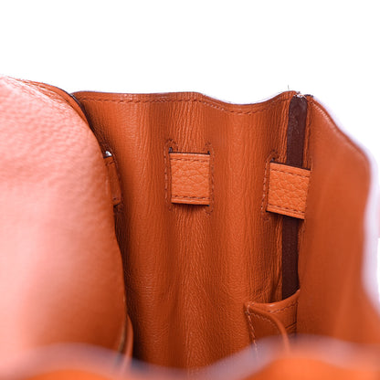Hermes Taurillon Clemence Kelly Retourne 32 Orange 15 of 33