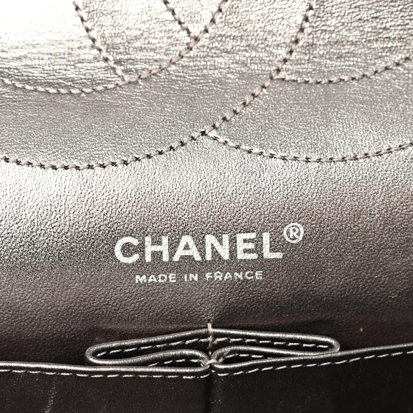 Metallic Aged Calfskin Quilted 2.55 Reissue 227 Flap Pewter
