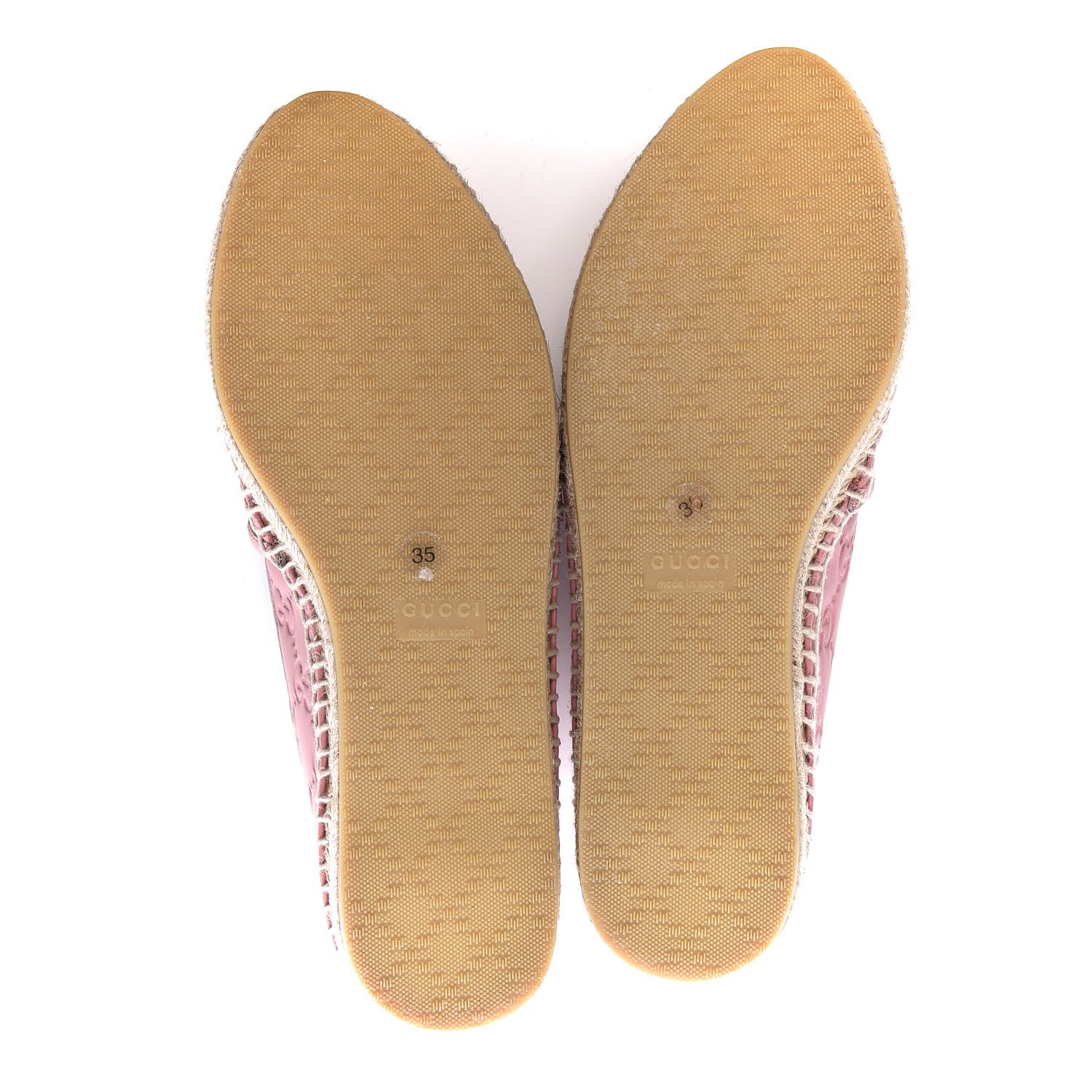 Gucci Guccissima Signature Espadrilles 35 Rose Baby Candy 5 of 8
