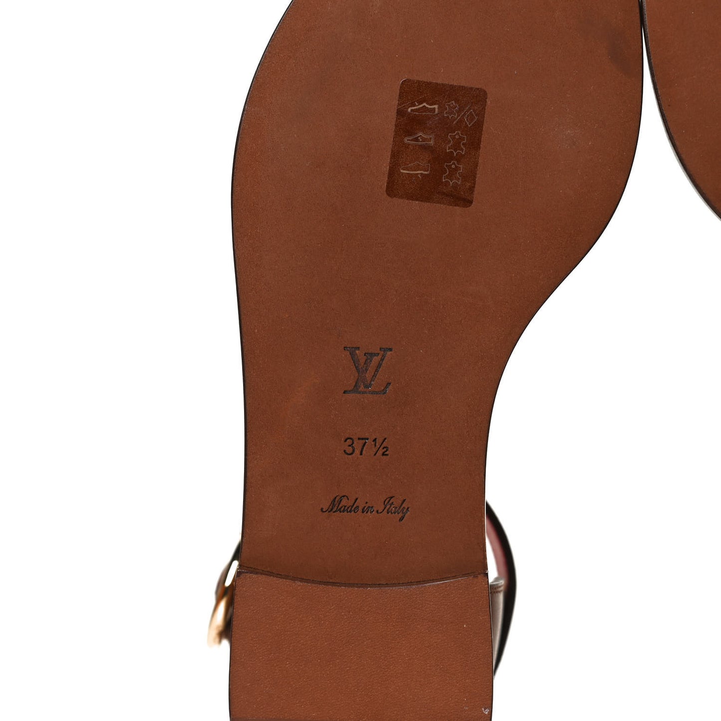 Calfskin Monogram Ocean Drive Flat Sandals 37.5 Cognac