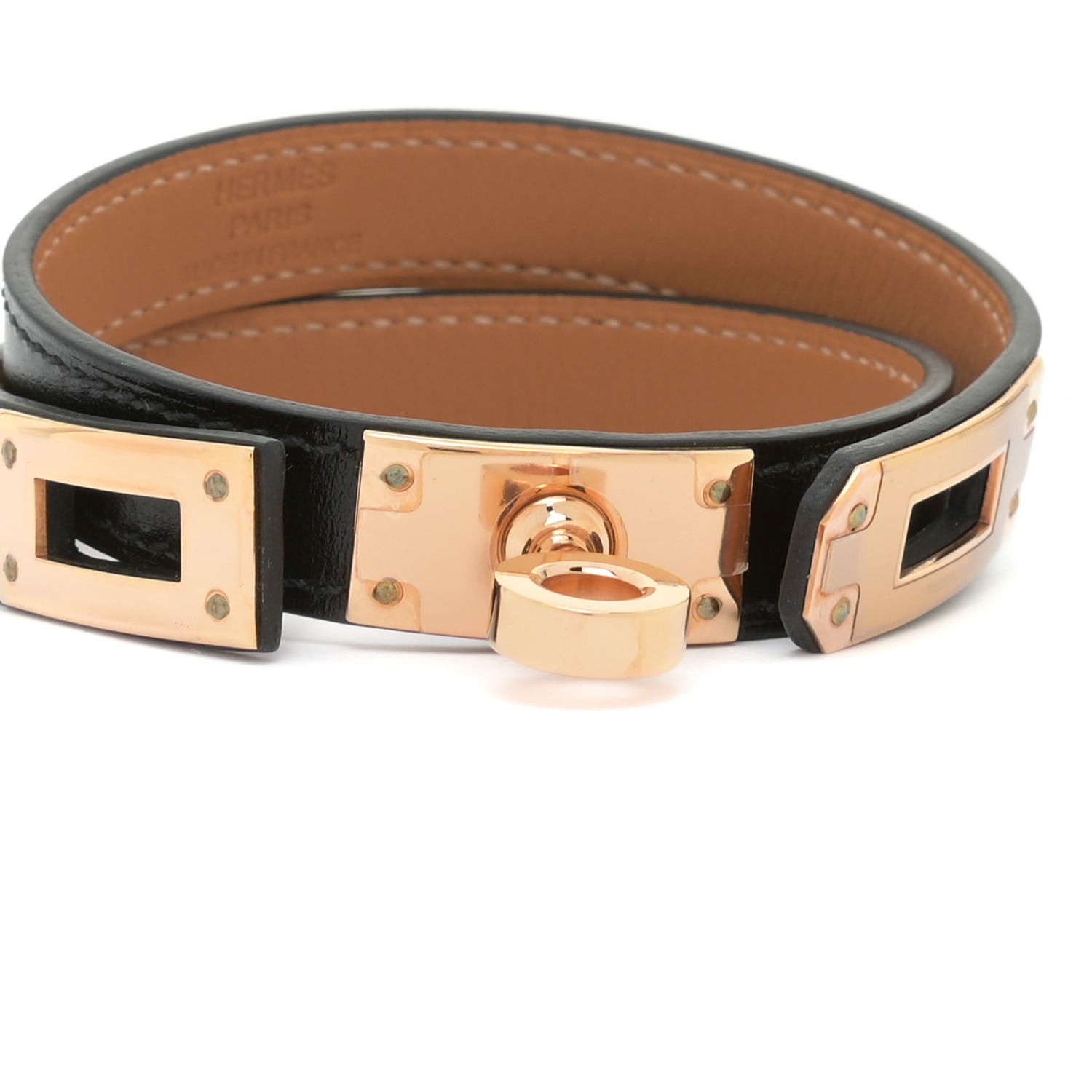 Hermes Box Kelly Double Tour Bracelet T3 Black 4 of 9