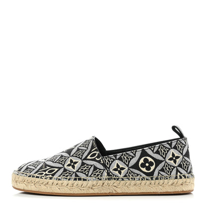 Louis Vuitton Jacquard Since 1854 Starboard Espadrille Flats 37 Grey 1 of 8