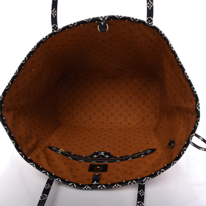 Louis Vuitton Monogram Giant Crafty Neverfull MM Creme Caramel 5 of 9