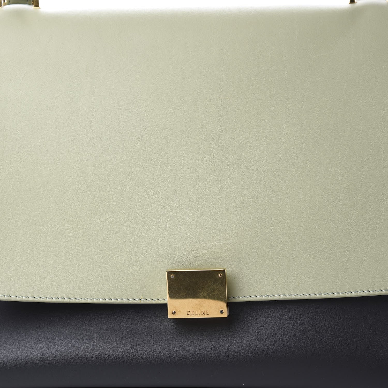 Celine Smooth Calfskin Medium Tri-Color Trapeze Pistachio 14 of 14