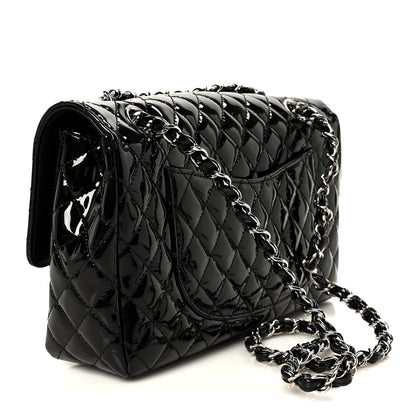 Chanel Patent Quilted Secret Label Medium Flap Black 3 of 12