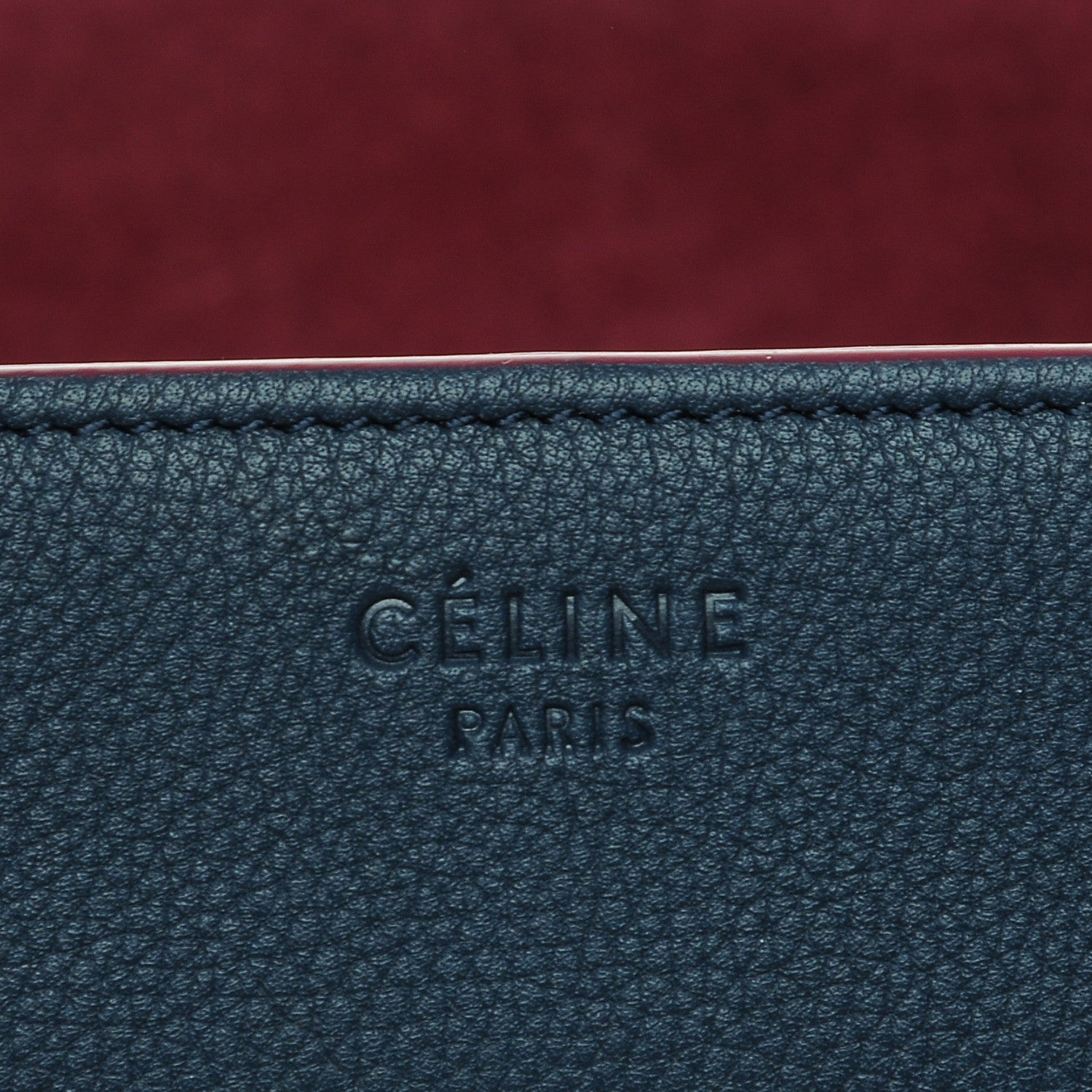 Celine Baby Grained Calfskin Medium Phantom Luggage Steel Blue 6 of 8