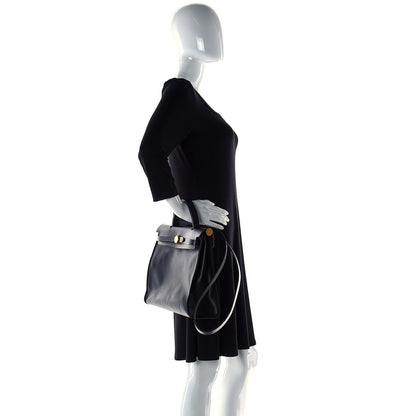 Hermes Toile H Berline Vache Hunter Herbag Zip PM 31 Black Ecru 4 of 7