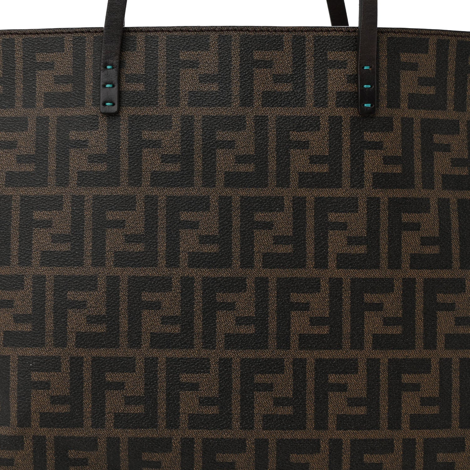 Fendi Zucca Spalmati Medium Roll Tote Tobacco Pavone 8 of 10